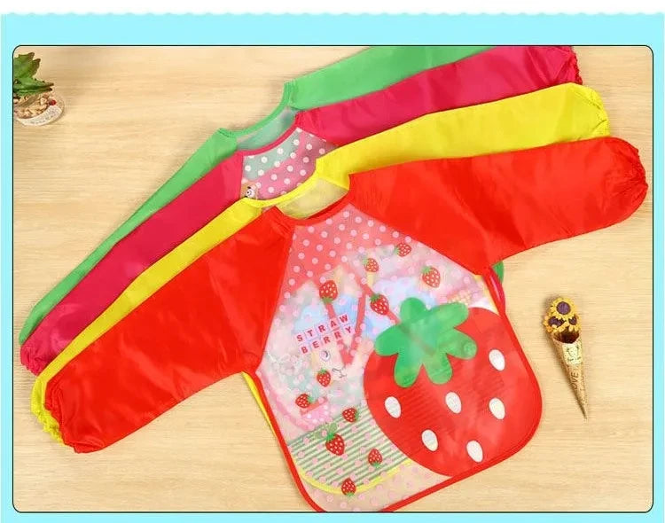 Waterproof Long Sleeve Baby Feeding Smock - Little Luxe Co