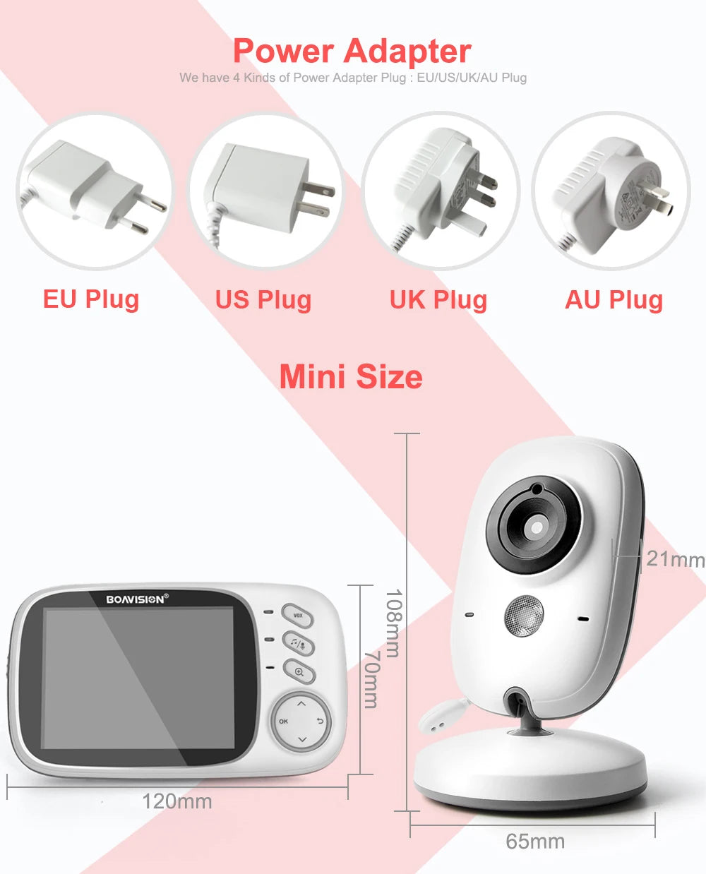 Wireless Baby Monitor 3.2" LCD Screen - Little Luxe Co