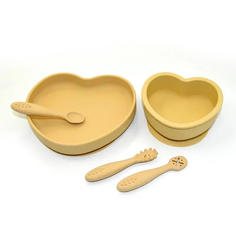 5 Piece Baby Silicone Tableware Set - Little Luxe Co