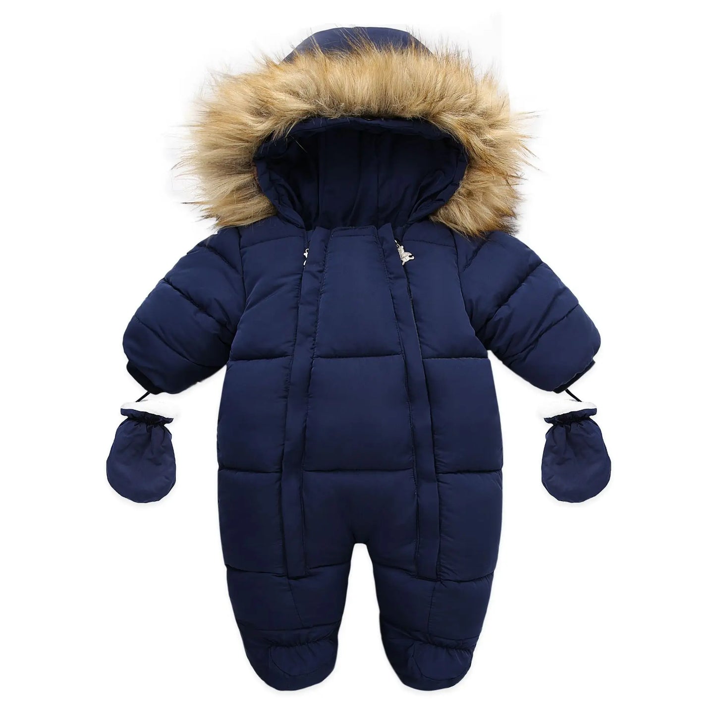 Winter Newborn Thick Jumpsuit Wool Hooded - Little Luxe Co