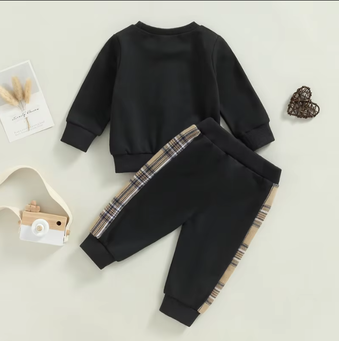 Plaid Bear Outfit Cozy & Stylish 2-Piece Set - Little Luxe Co