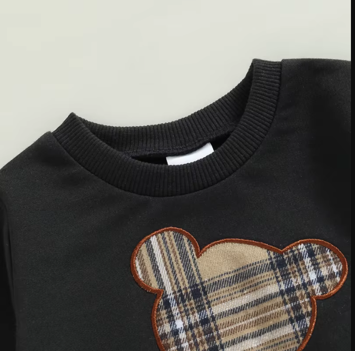 Plaid Bear Outfit Cozy & Stylish 2-Piece Set - Little Luxe Co