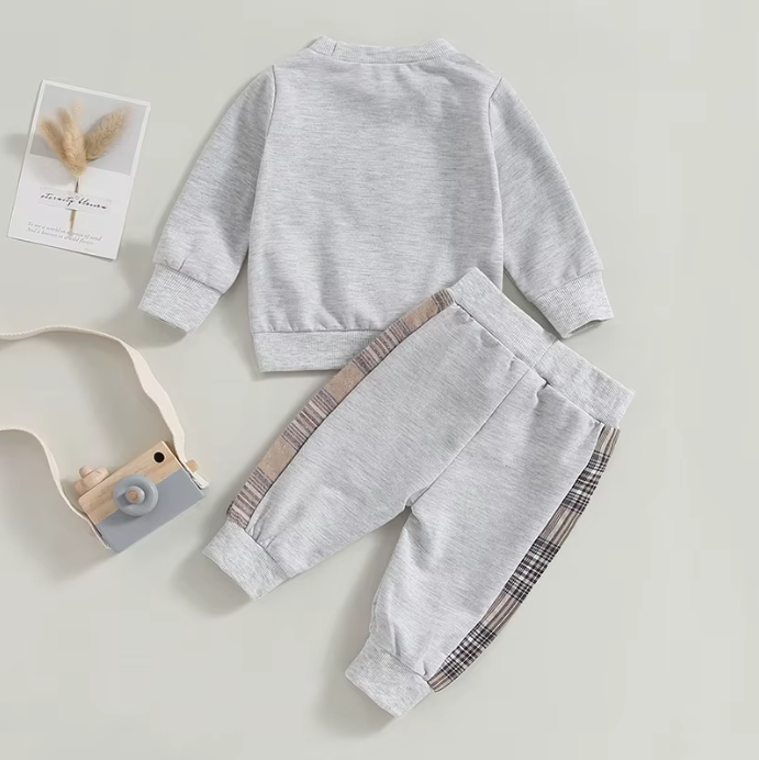 Plaid Bear Outfit Cozy & Stylish 2-Piece Set - Little Luxe Co