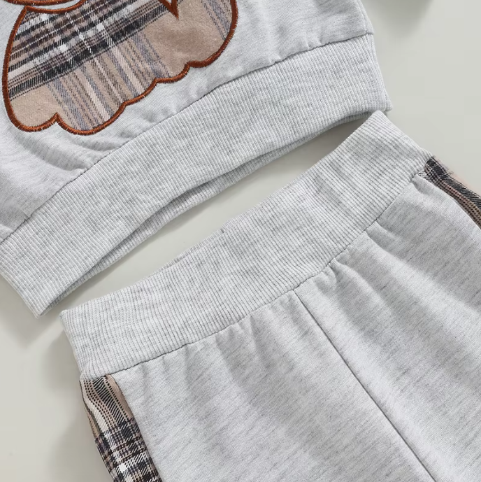 Plaid Bear Outfit Cozy & Stylish 2-Piece Set - Little Luxe Co
