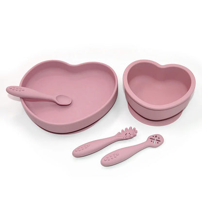 5 Piece Baby Silicone Tableware Set - Little Luxe Co