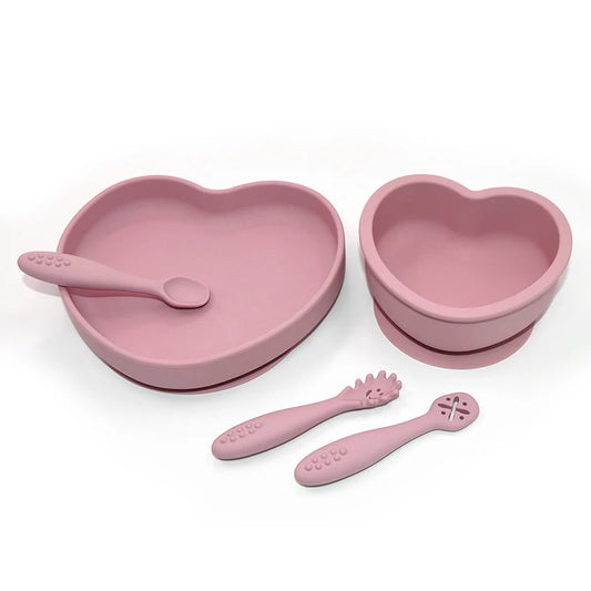 5 Piece Baby Silicone Tableware Set - Little Luxe Co