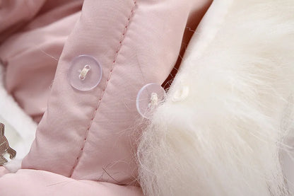 Winter Newborn Thick Jumpsuit Wool Hooded - Little Luxe Co