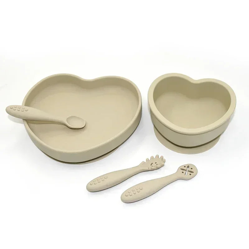 5 Piece Baby Silicone Tableware Set - Little Luxe Co