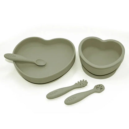 5 Piece Baby Silicone Tableware Set - Little Luxe Co