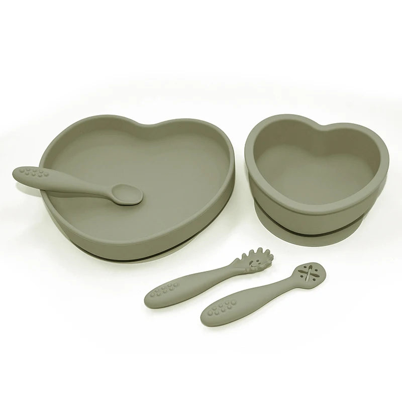 5 Piece Baby Silicone Tableware Set - Little Luxe Co