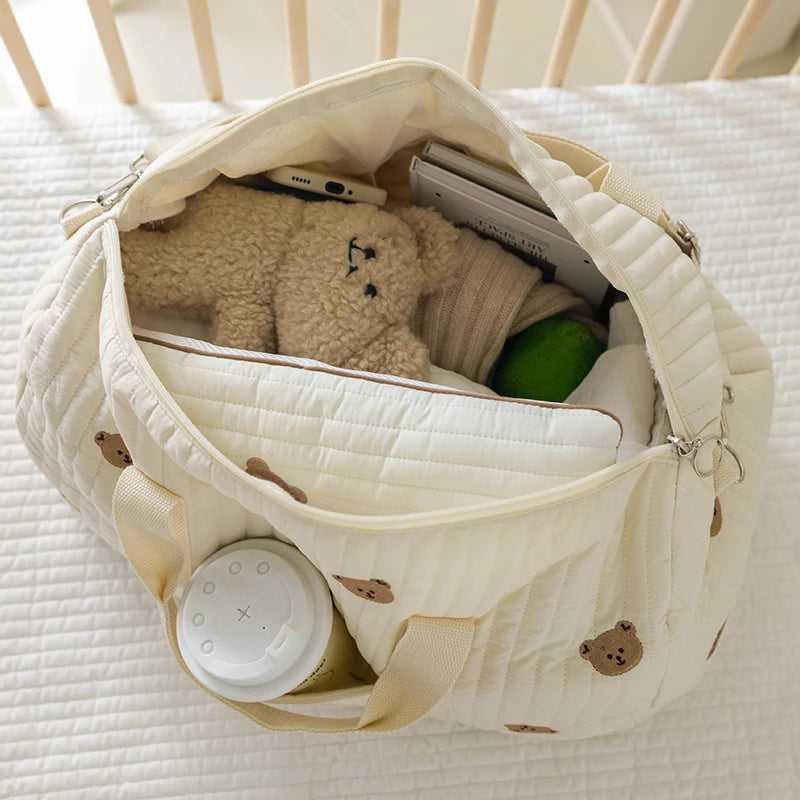 Spacious Storage Maternity Bag Animal Print - Little Luxe Co