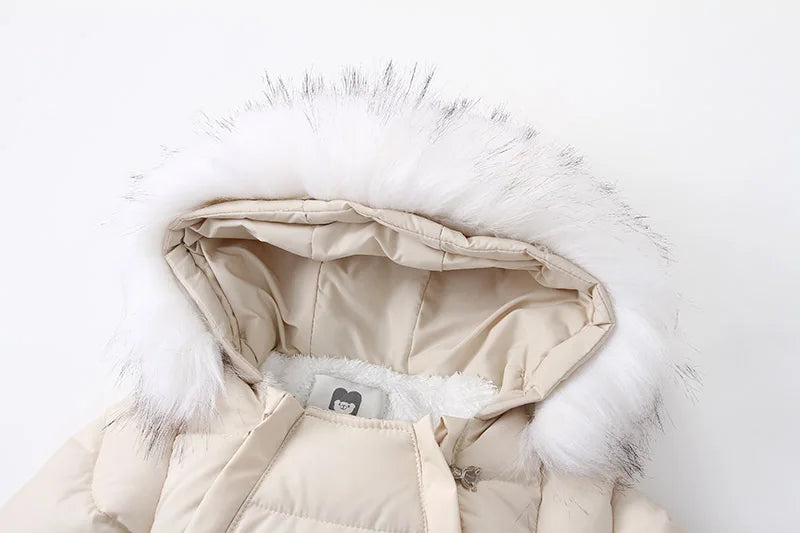 Winter Newborn Thick Jumpsuit Wool Hooded - Little Luxe Co