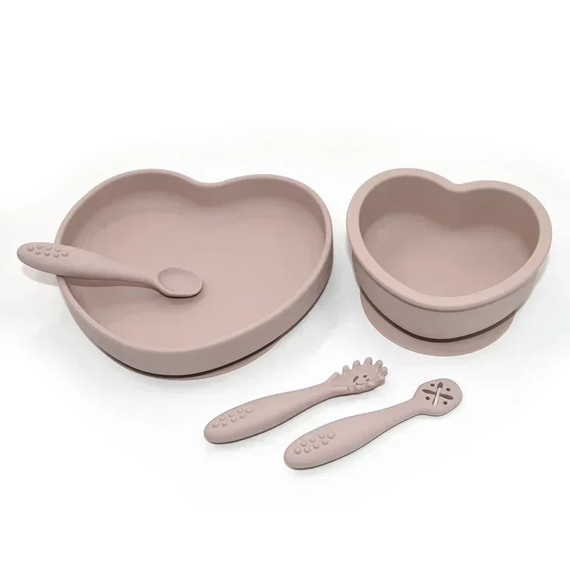 5 Piece Baby Silicone Tableware Set - Little Luxe Co