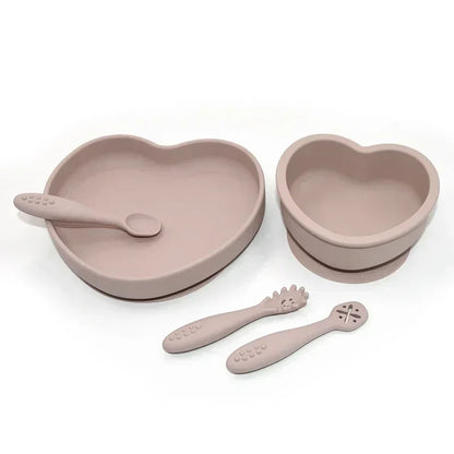 5 Piece Baby Silicone Tableware Set - Little Luxe Co