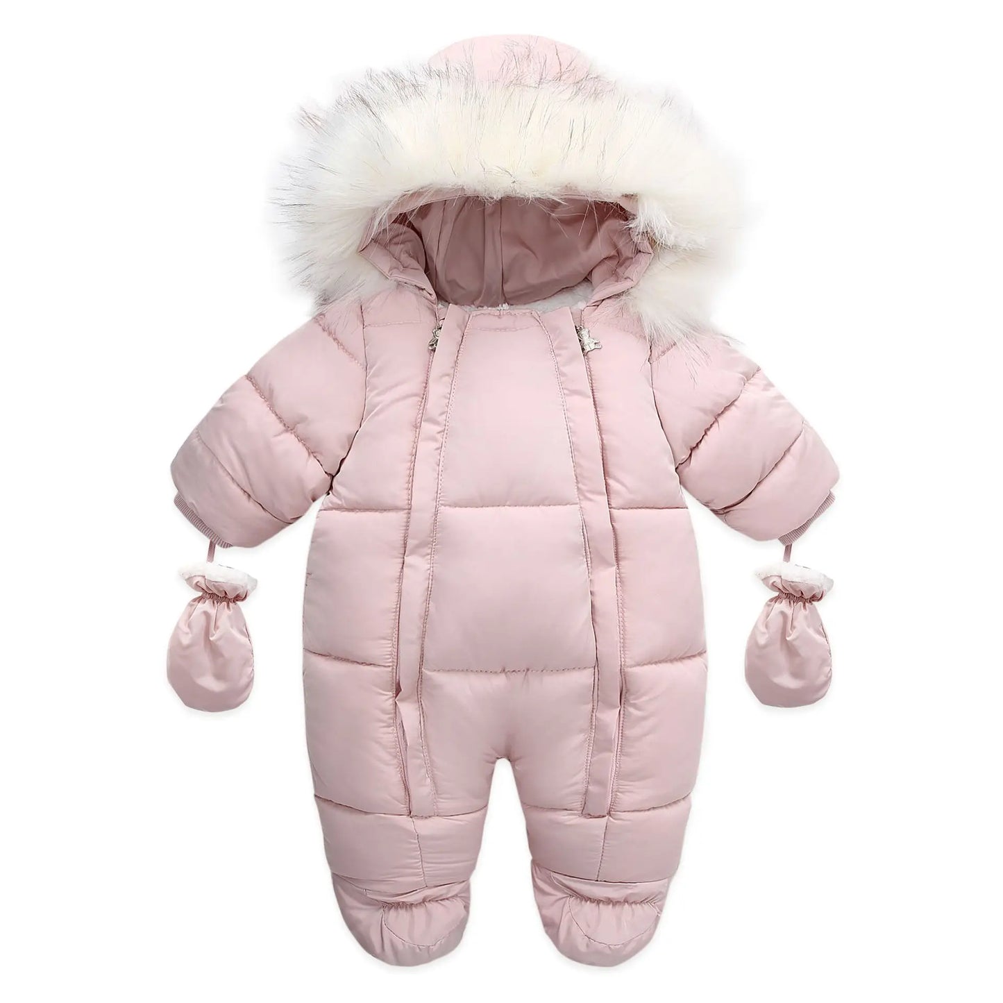 Winter Newborn Thick Jumpsuit Wool Hooded - Little Luxe Co