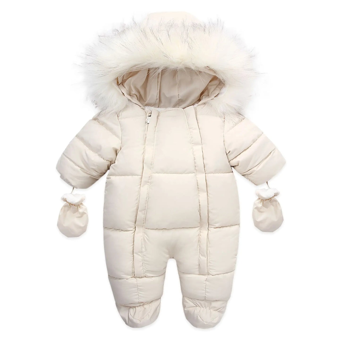 Winter Newborn Thick Jumpsuit Wool Hooded - Little Luxe Co