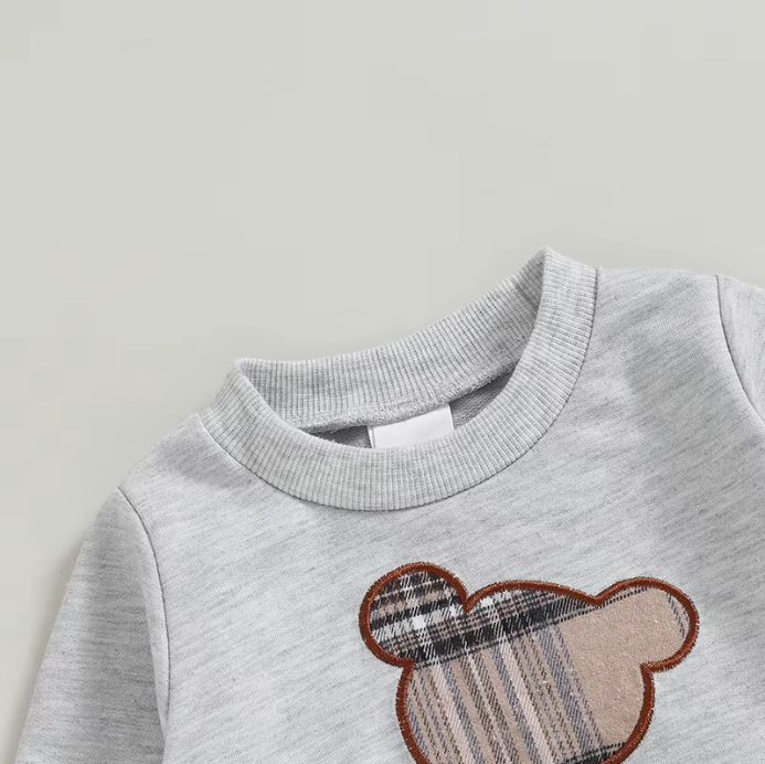 Plaid Bear Outfit Cozy & Stylish 2-Piece Set - Little Luxe Co