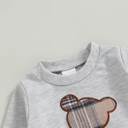 Plaid Bear Outfit Cozy & Stylish 2-Piece Set - Little Luxe Co