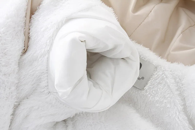 Winter Newborn Thick Jumpsuit Wool Hooded - Little Luxe Co