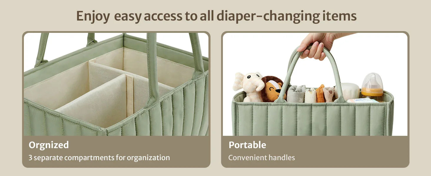 Spacious Lightweight Baby Organiser Bag - Little Luxe Co