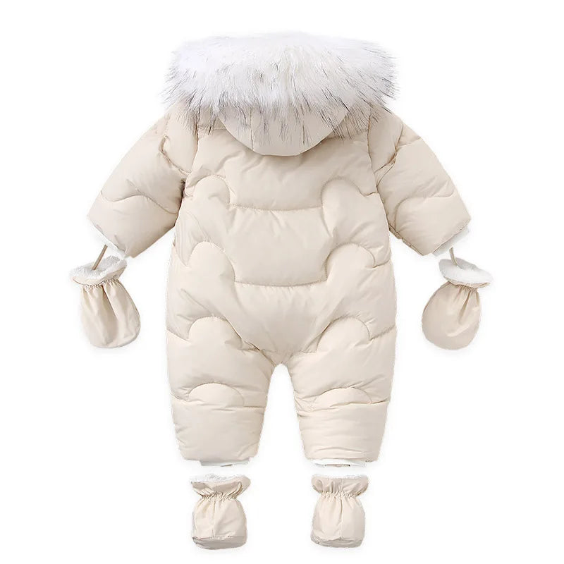 Winter Newborn Thick Jumpsuit Wool Hooded - Little Luxe Co