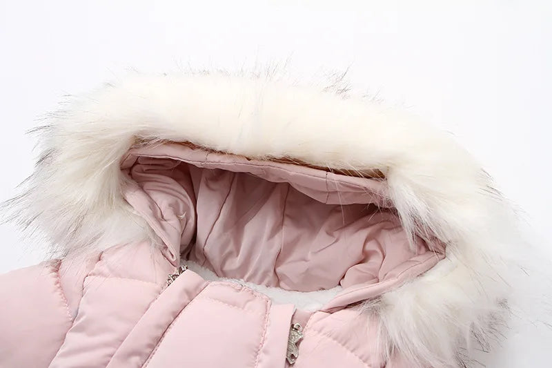 Winter Newborn Thick Jumpsuit Wool Hooded - Little Luxe Co