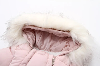 Winter Newborn Thick Jumpsuit Wool Hooded - Little Luxe Co